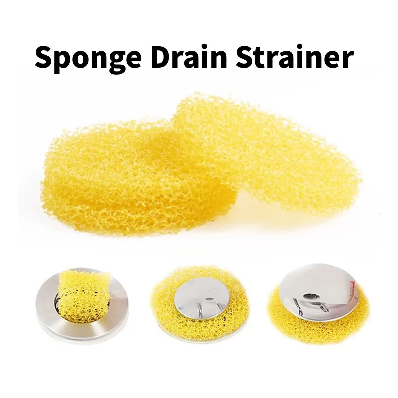 Drain Strainer Sink Hair Filter Sponge Washbasin Anti-blocker Tub Drainer Protector Strainer Plug for Kitchen Bathroom Supplies