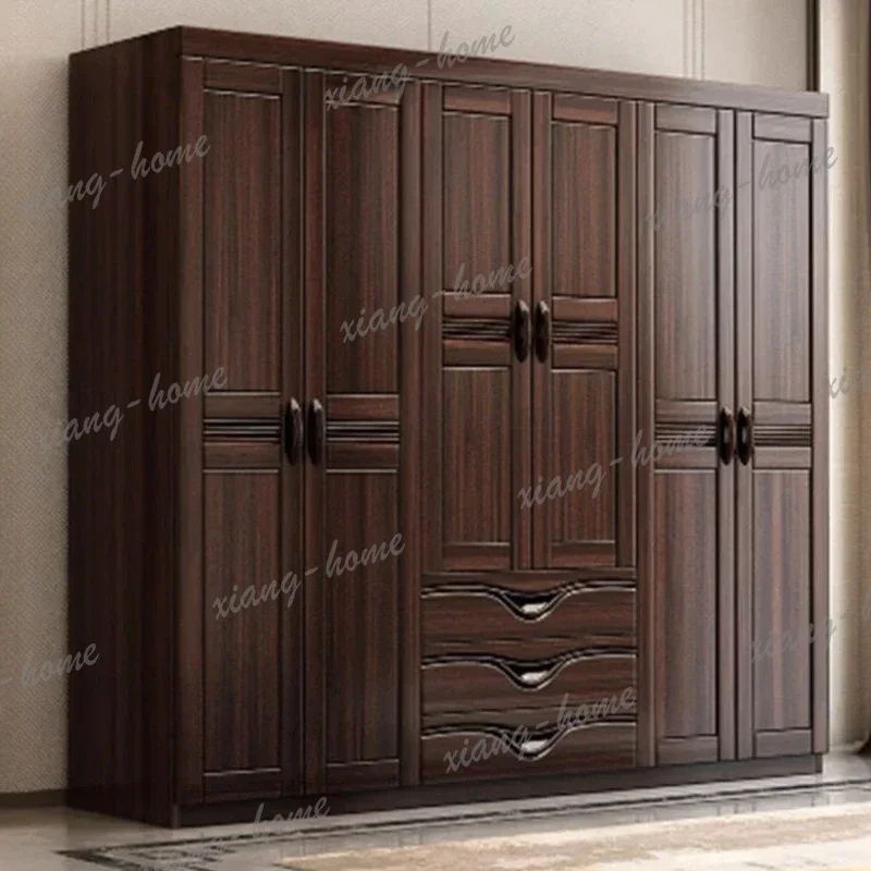 Factory Direct Nordic Wood Wardrobe Multilayer Luxury Doors Storage Closet Wardrobe Shelves Drawers Armario Ropero Dormitorio Be