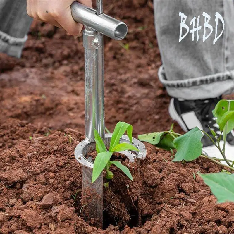 

BHBD-Bulb Planter Tool Stainless Steel, Garden Seedling Transplanter, Easy Seed & Bulb Planting Tool For Flowers, Vegetables
