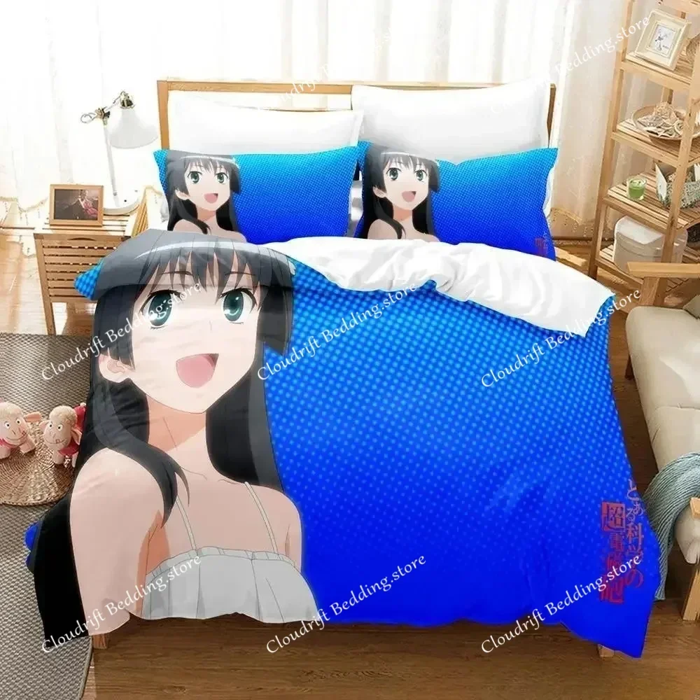 

Misaka Mikoto Bedding Set Single Twin Full Queen King Size Bed Set Adult Kid Bedroom Duvet cover Sets 3D Anime Bed Sheet Set026