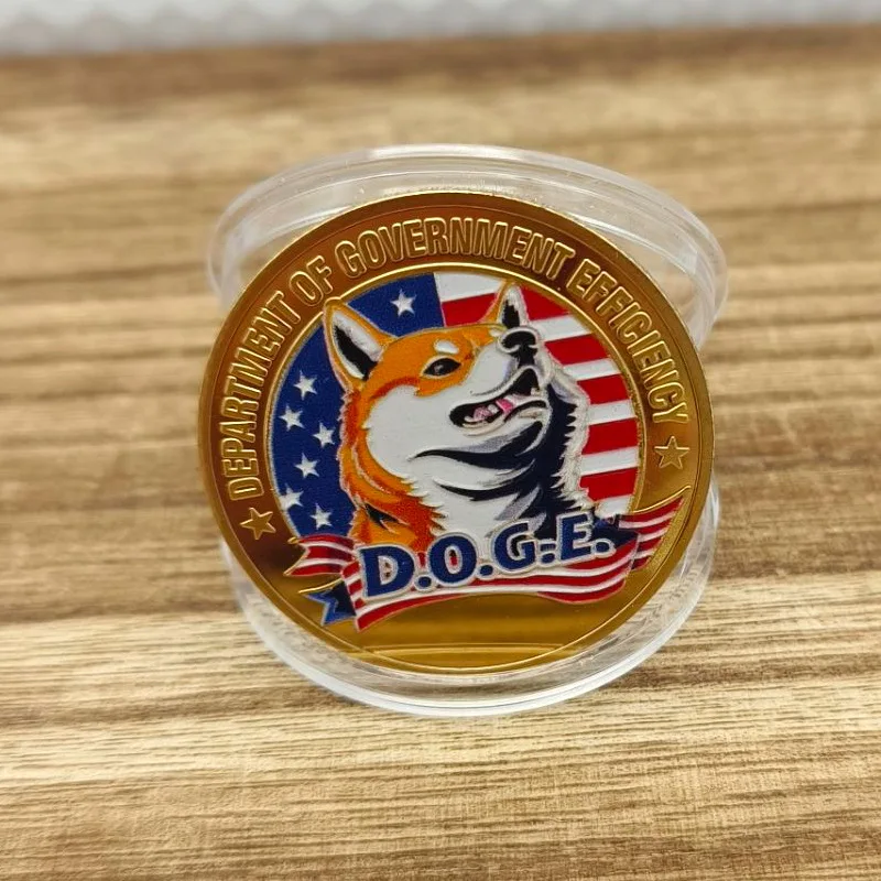 Coin Decoration Colorful Dogecoin Gold Plated Metal Crafts Foreign Coins DOGE Dogecoin Gifts Kids Event Collectable souvenirs