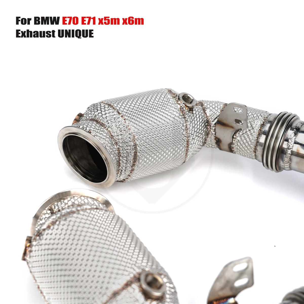 UNIQUE For BMW E70 E71 x5m x6m With insulator downpipe With cat/without cat exhaust pipe