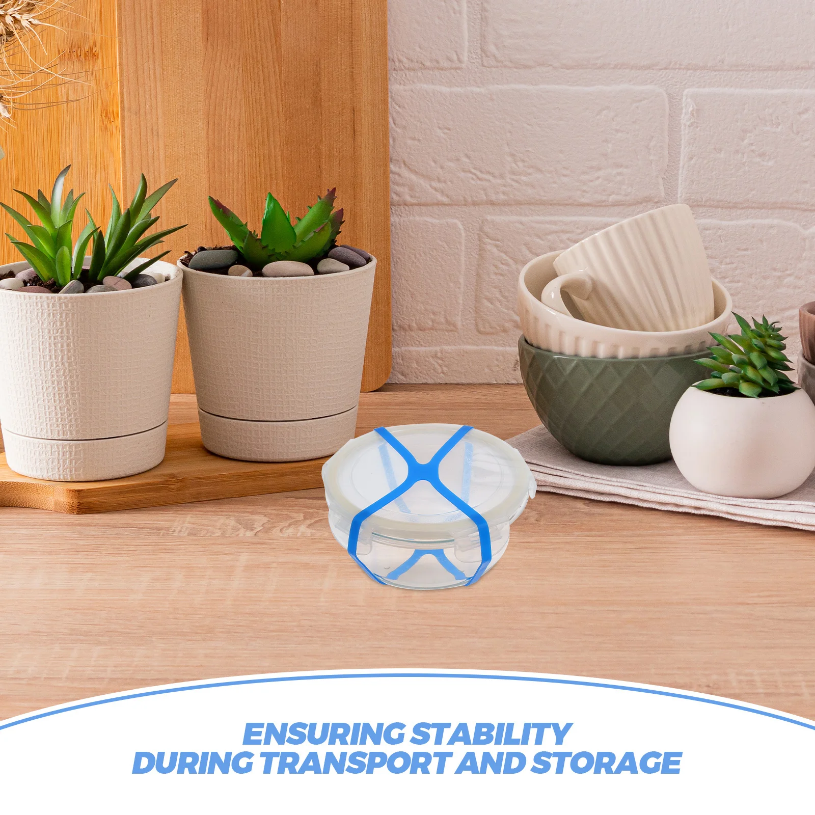 4Pcs Lunch Box Silicone Bands Portable Elastic Straps Reusable Fixing Bands Shape Tableware Organizer Travel Picnic Storage