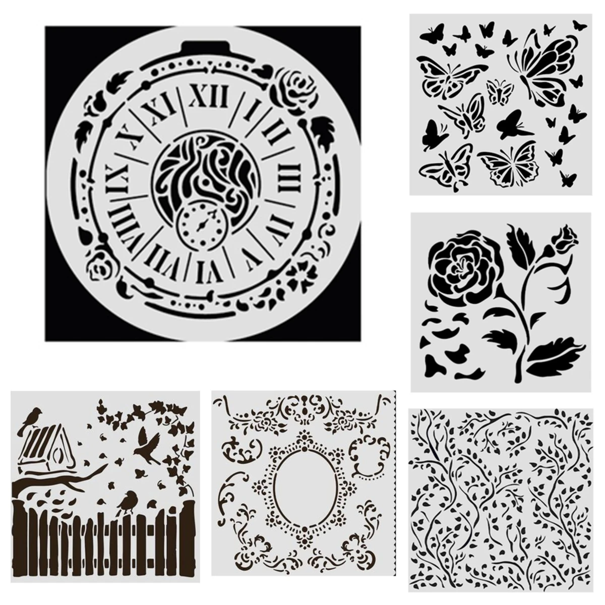 

New Planetary World Tree Shaped Layering Stencils Mixed Clocks Crafts Template Embossed DIY Drawing Scrapbooking Molds