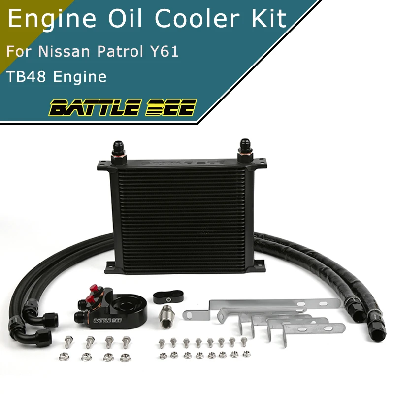 Battle Bee Engine Oil Cooler Kit For Nissan Touareg Y61 Engine Radiator Oil Filter Sandwich Plate Adapter BB-OCK-139