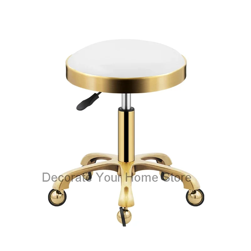 Taburete Circular de elevación giratorio, silla de peluquero profesional con polea, salón, pedicura, silla de peluquero, taburete de salón de belleza 가구 자