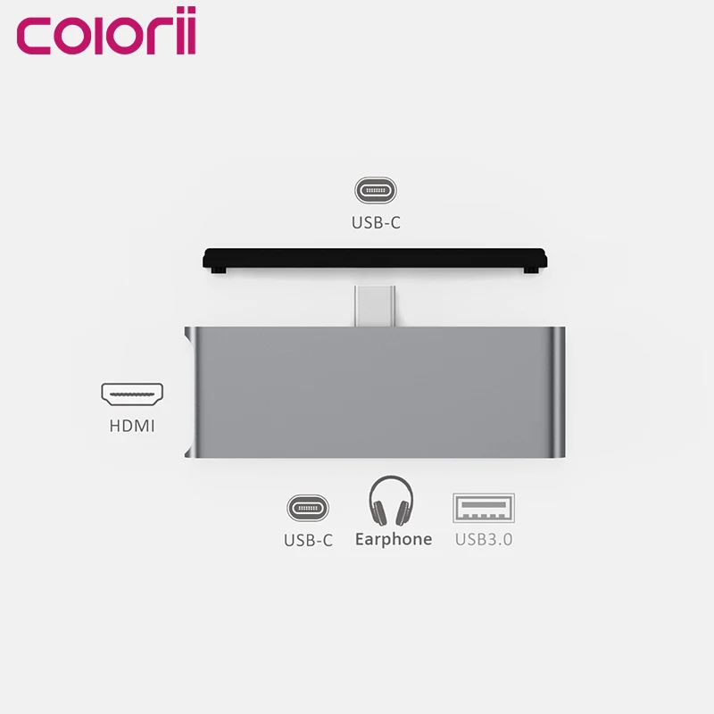 Adapter 3.5mm Audio PD USB C HUB TYPE-C na HDMI Adapter do ładowania USB 3.0 Port dla iPad Pro Macbook Laptop