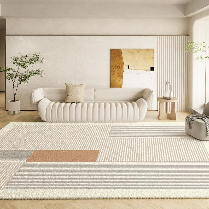 

Nordic Style Striped Large Area Living Room Carpet Bedroom Study Full-Covered Cashmere Carpet Wholesale Simple Carpet