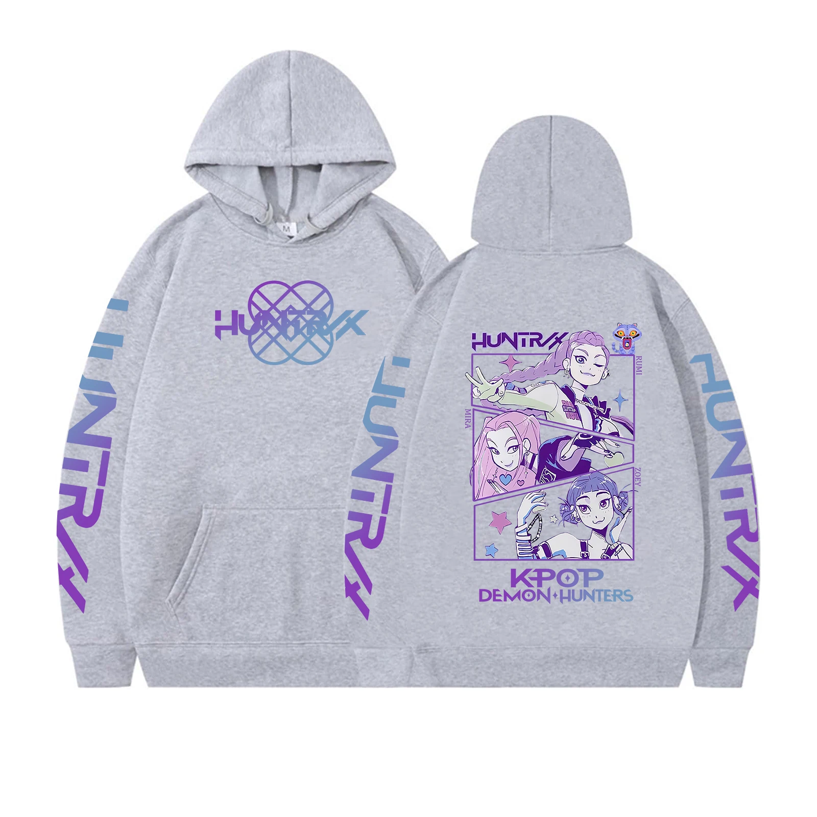 Hoodie Premium Demon Hunters Cute Derpy Tiger Huntrix Girls Group Y2K Hoodie Saja Boys Streetwear Anime Crewneck Merch für Fan