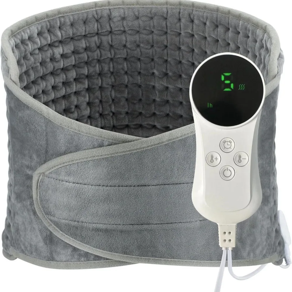 

EU Plug Electric Heating Waist Belt Portable Adjustable Warm Thermal Pad Temperature Control Soft Warming Back Belt Office