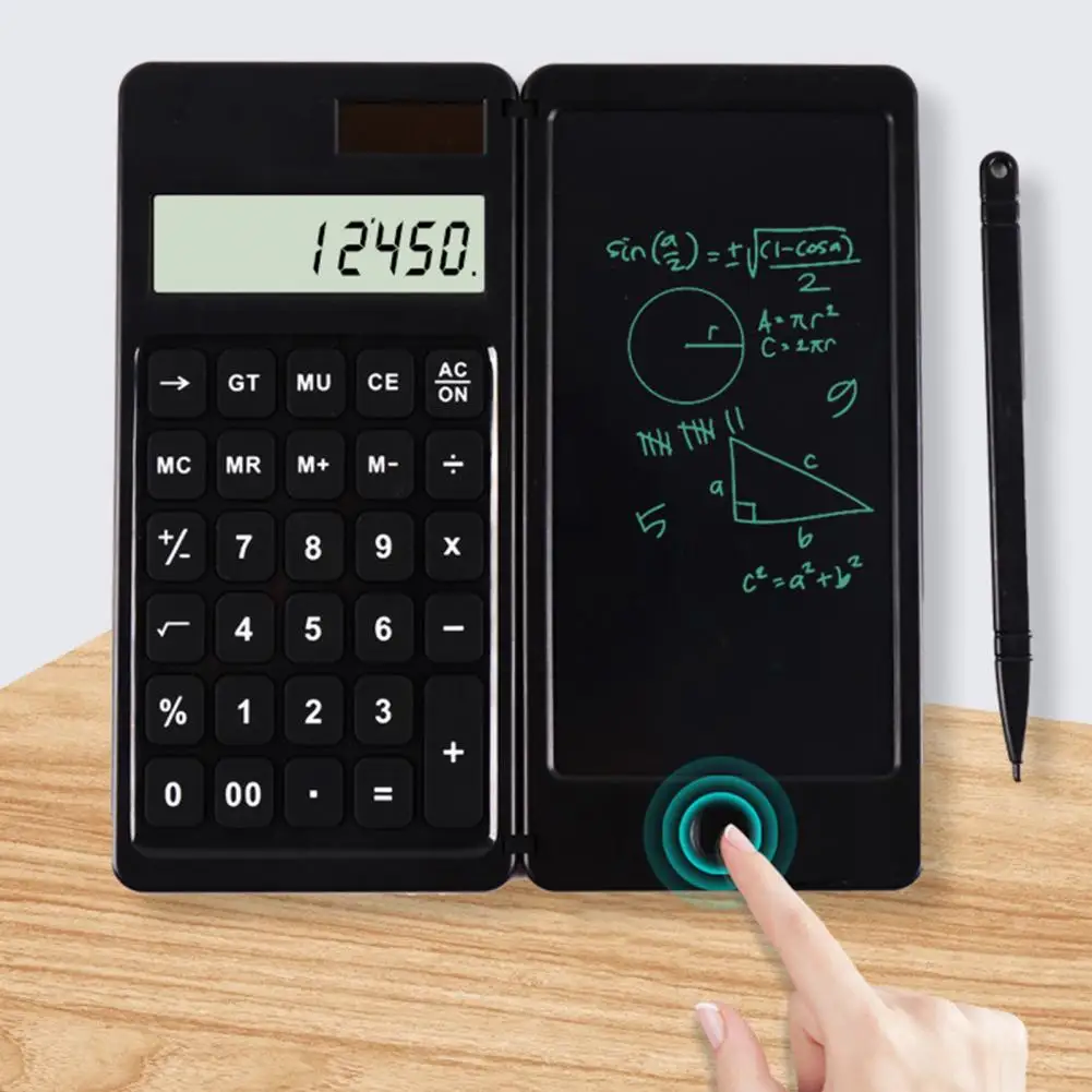 Handwriting Pad com 10 dígitos Display Calculator para crianças, escrevendo Tablet função repetida, PP