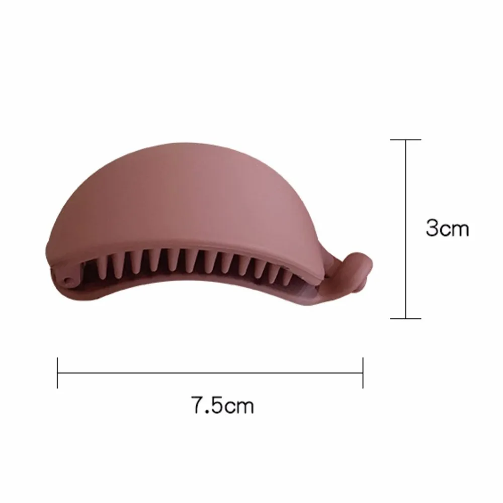우아한 여성용 바나나 클립 머리핀, 프로스트 매트 마감 헤어 클립, 캐치 포니테일 헤어 액세서리, 숙녀 헤어 클로, 1 개