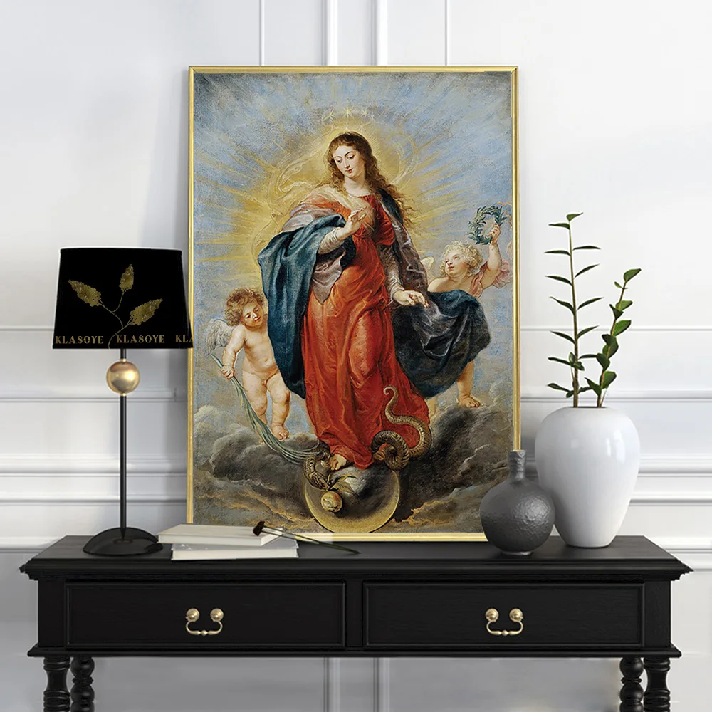 Peter Paul Rubens Exhibition Museum Poster Vintage Canvas Painting Immaculate Conception Art Print Wall Picture Home Decor Gift