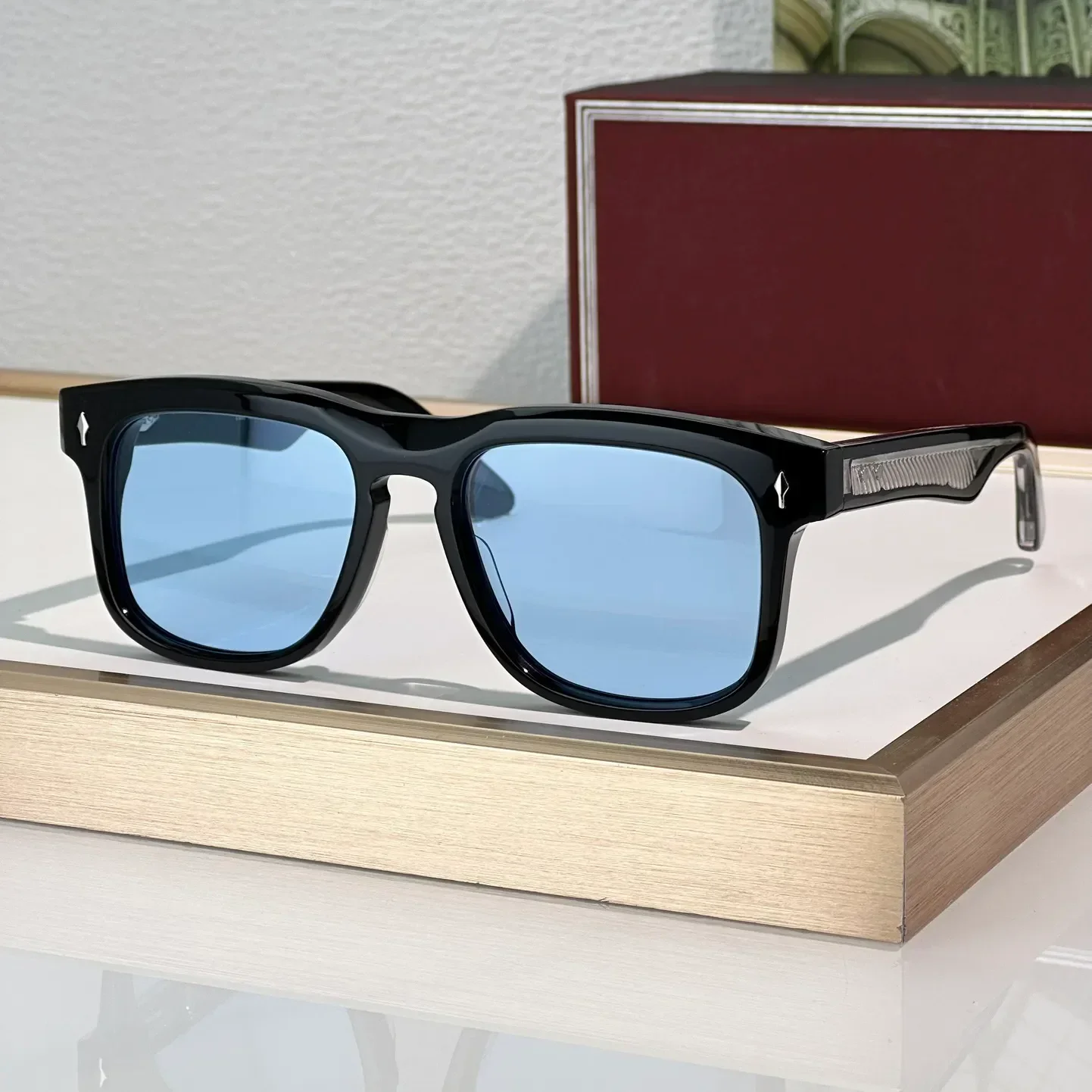 Модные солнцезащитные очки для женщин и мужчин, стильные анти-ультрафиолетовые ретро-пластинчатые очки в полной оправе, очки специального дизайна, случайная коробка