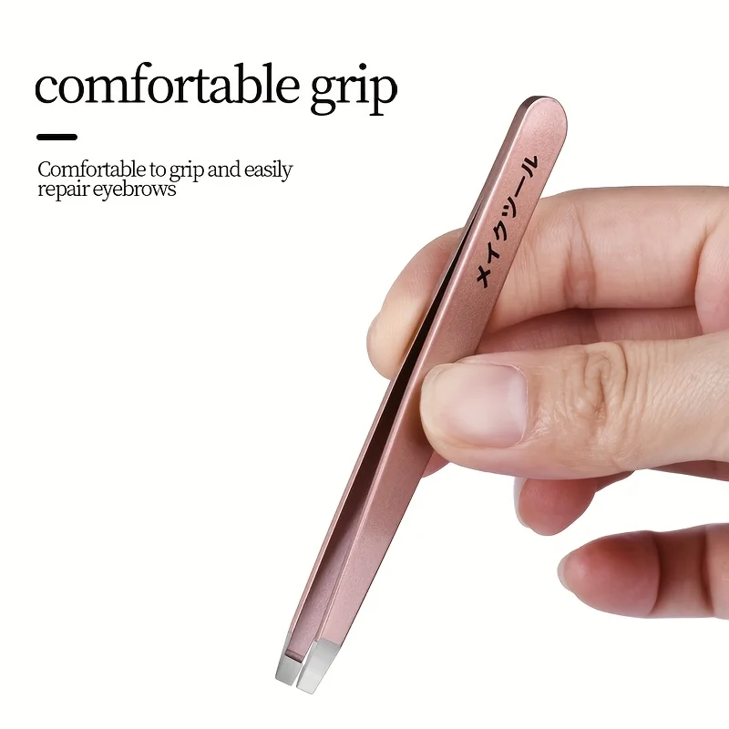 A Set of Two Professional Tweezers with a Storage Case Perfect for Removing Facial Hair Splinters And Ingrown Hairs Eyebrow Clip