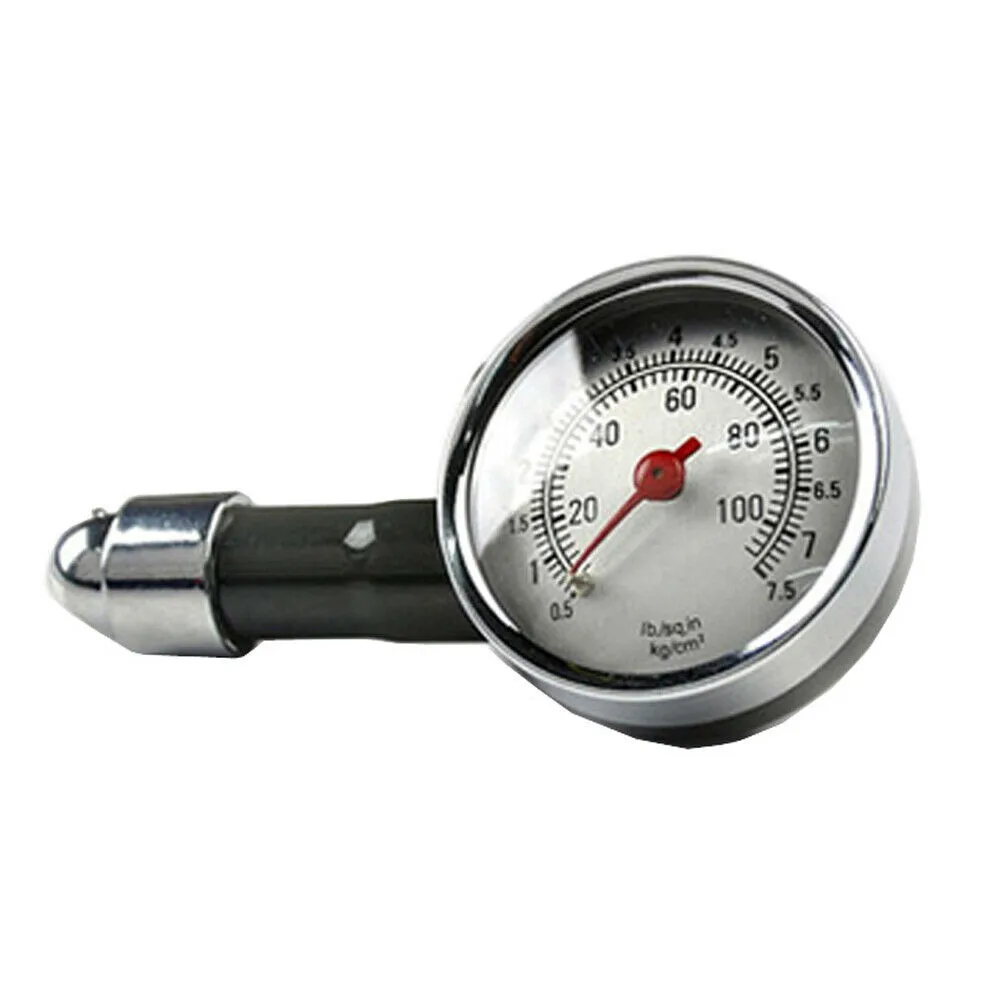 Swivel Chuck Tire Pressure Gauge 0-100 PSI with Protective Cage and Dual Scale Reading for Cars Trucks SUVs RVs and Motorcycles