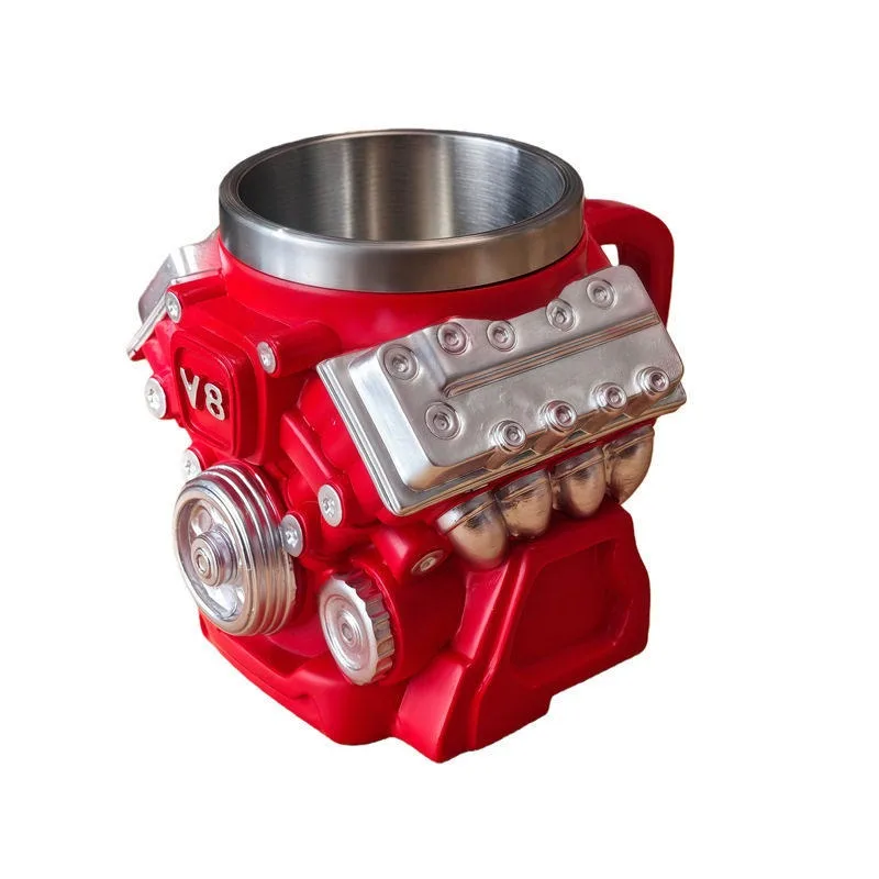 V8 engine engine stainless steel coffee cup water cup mug home creative ornament decoration
