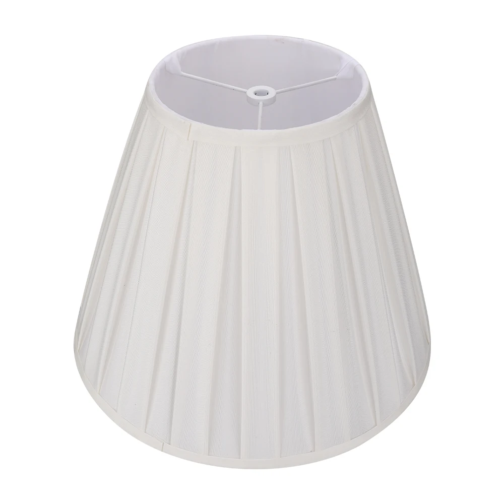 1pc 6×13×9.4" plain white concave and convex fabric lampshade table lamp wall lamp living room bedroom study room white