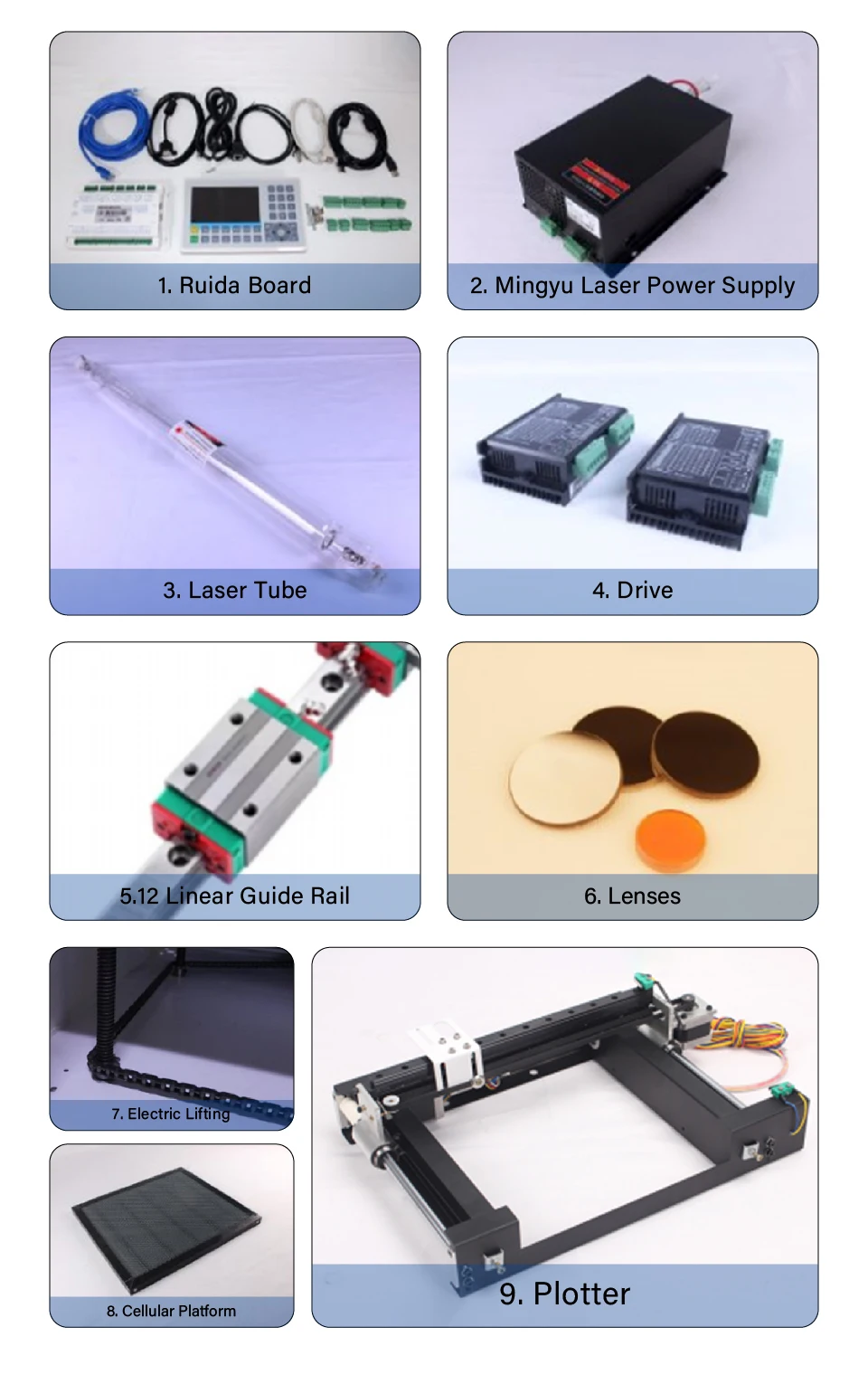BK-K6040A Working Area 600*400mm CO2 Laser Engraving Machine Wood Laser Engraving Machine With Ruida Software Support CAD Output