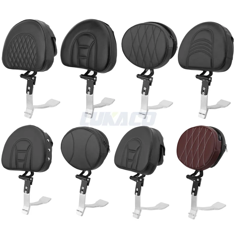 Motorcycle Backrest Adjustable Smart Mount Sissy Bar Driver Rider Plug In Seat Cushion Pad For Can Am Spyder RT SE6 SM5 08-17