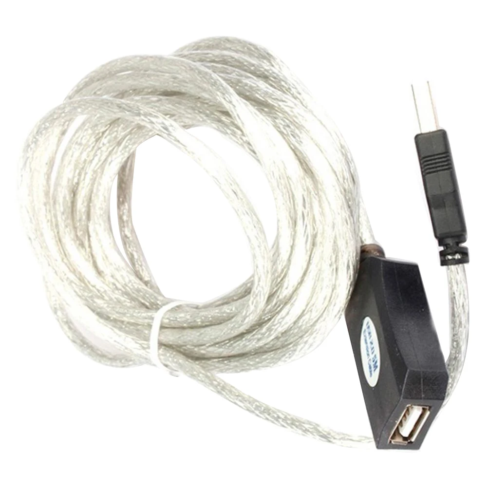 

5 M USB Extension Cable Male to Female Extender Repeater Cord Clear