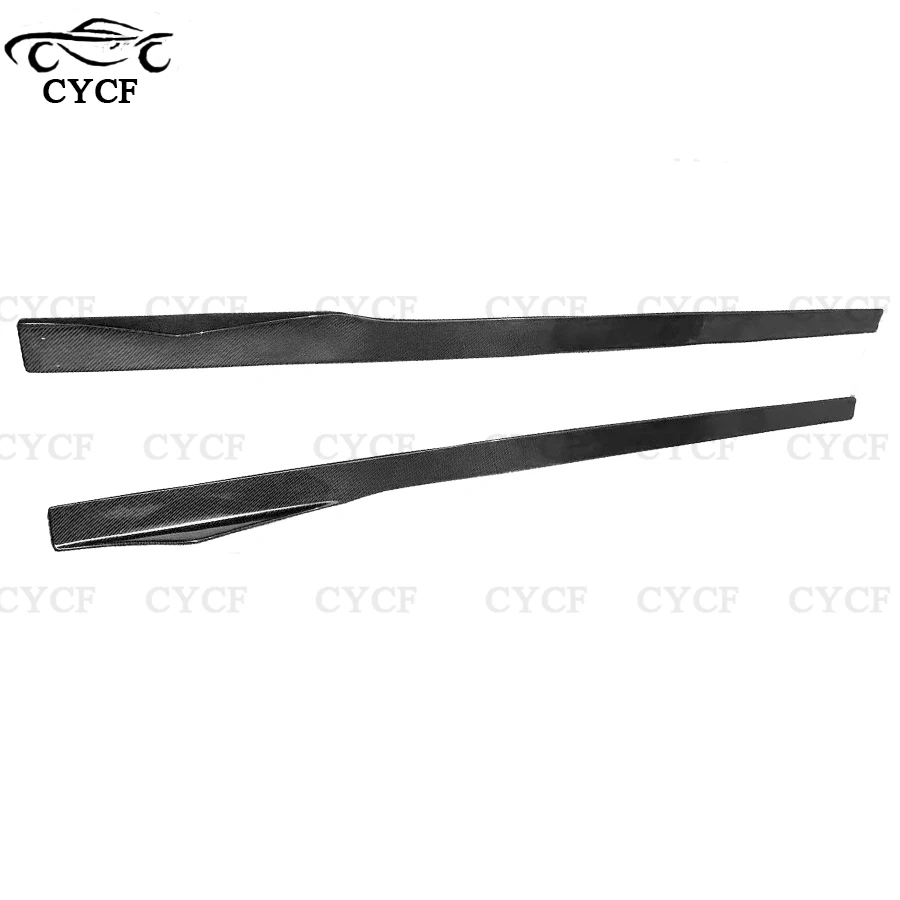 For BMW M2 F87 M2C Carbon Fiber Side Skirts Side bumper Splitters Side skirt Cupwings Apron Side panel body kit