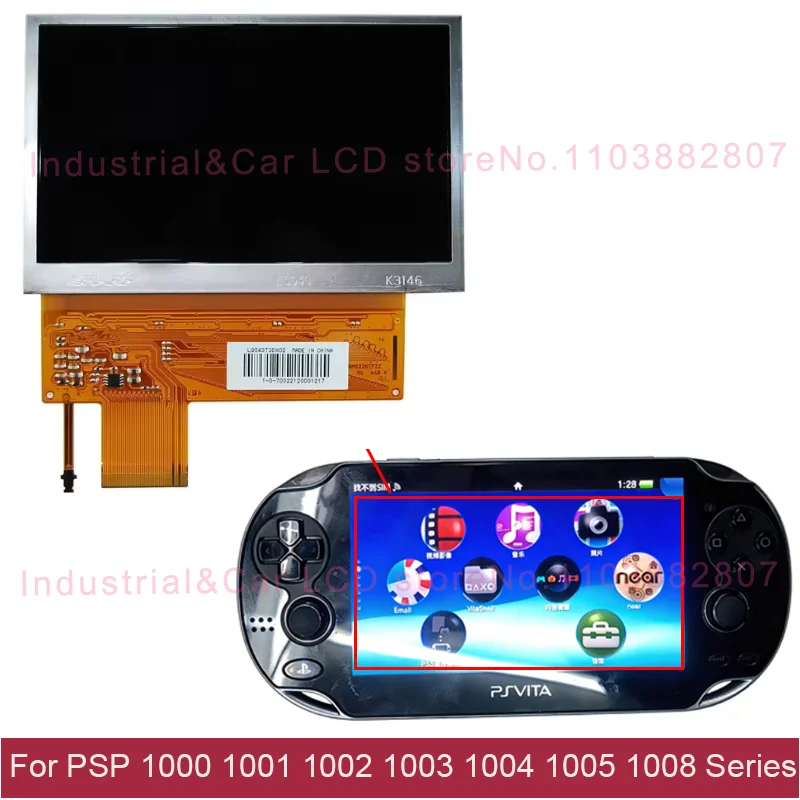 

Original 4.3 Inch For PSP 1000 1001 1002 1003 1004 1005 1008 Series LCD Display Screen Panel Replacement