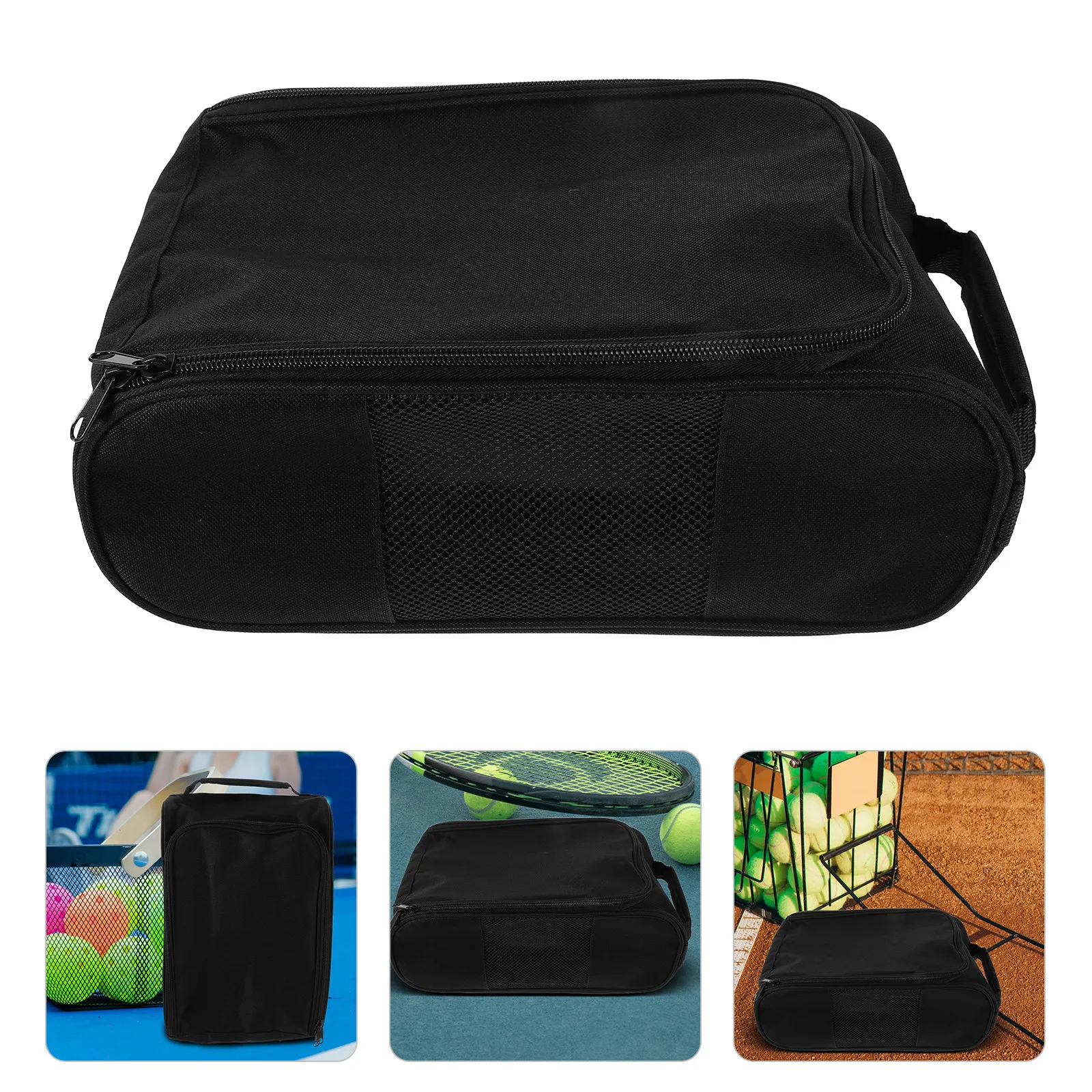 

Сумка для хранения обуви для гольфа на молнии, дышащая, легкая, с прочной ручкой, вместительная, для обуви, носков, футболок, аксессуаров, для путешествий, гольфа, спорта