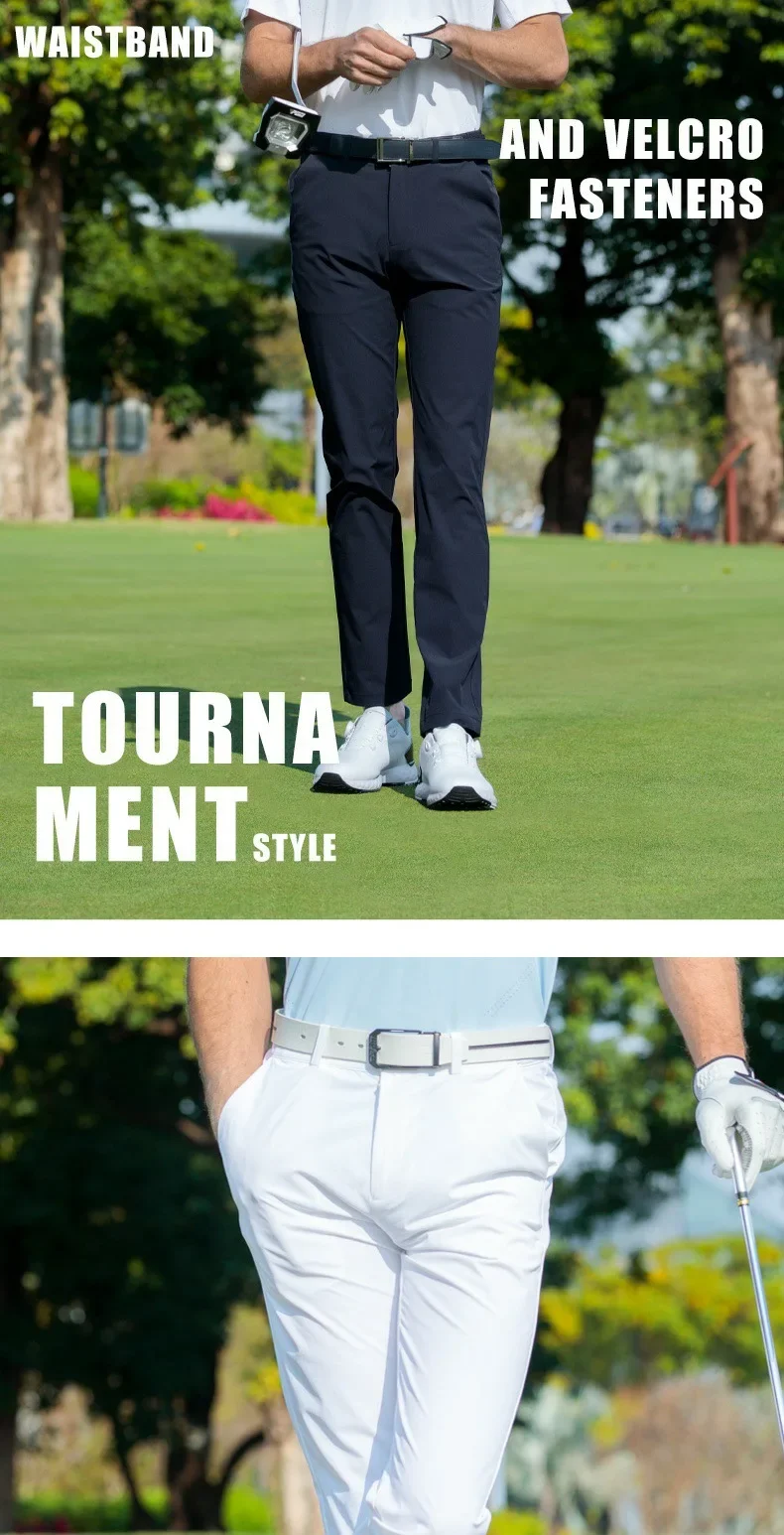 PGM Herren Golfhose Frühling/Sommer Sporthose mit elastischem Gürtel KUZ200 – Detail 3