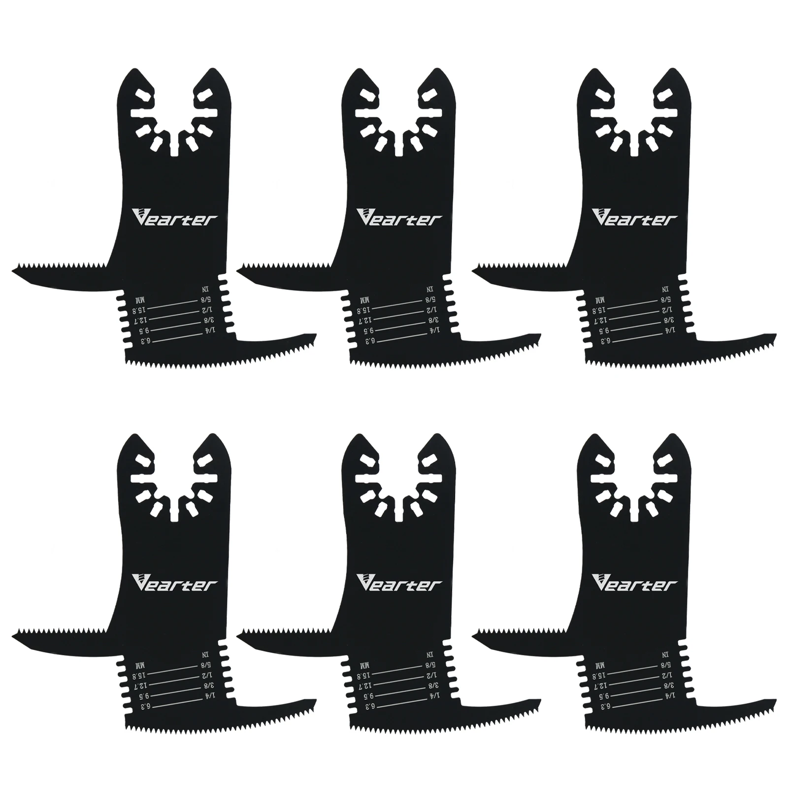 Vearter 6Pack HCS Oscillating Multi-tool Swing Saw Blade Specifical For Drywall PVC Plastic Plasterboard Wood Panel Cutting