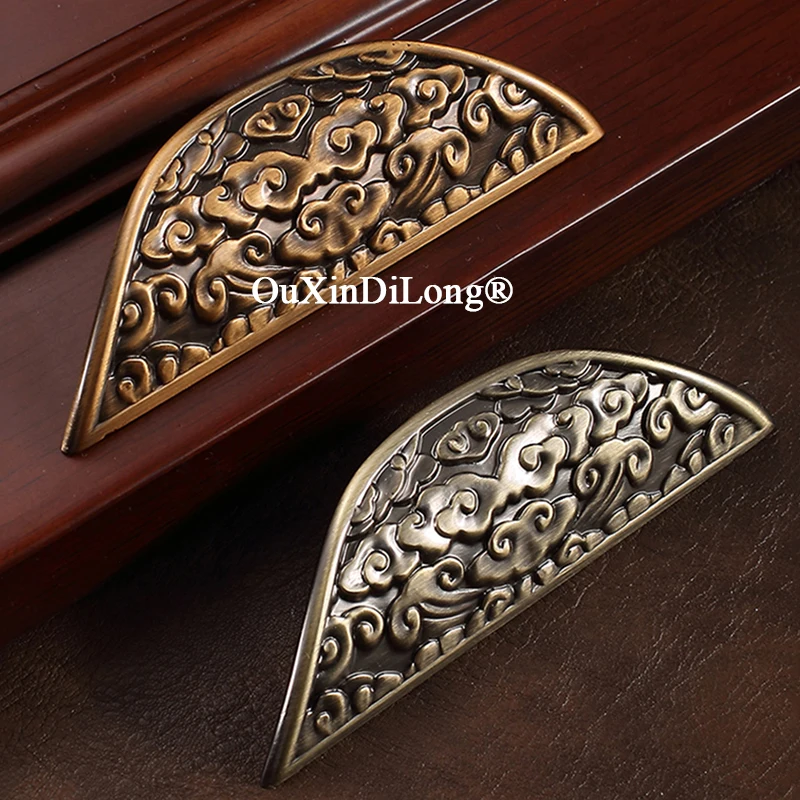 Stunning 4PCS Zinc Alloy Graceful Arc Furniture Handles Drawer Pulls Cupboard Wardrobe Kitchen Shoe TV Wine Cabinet Pulls Knobs
