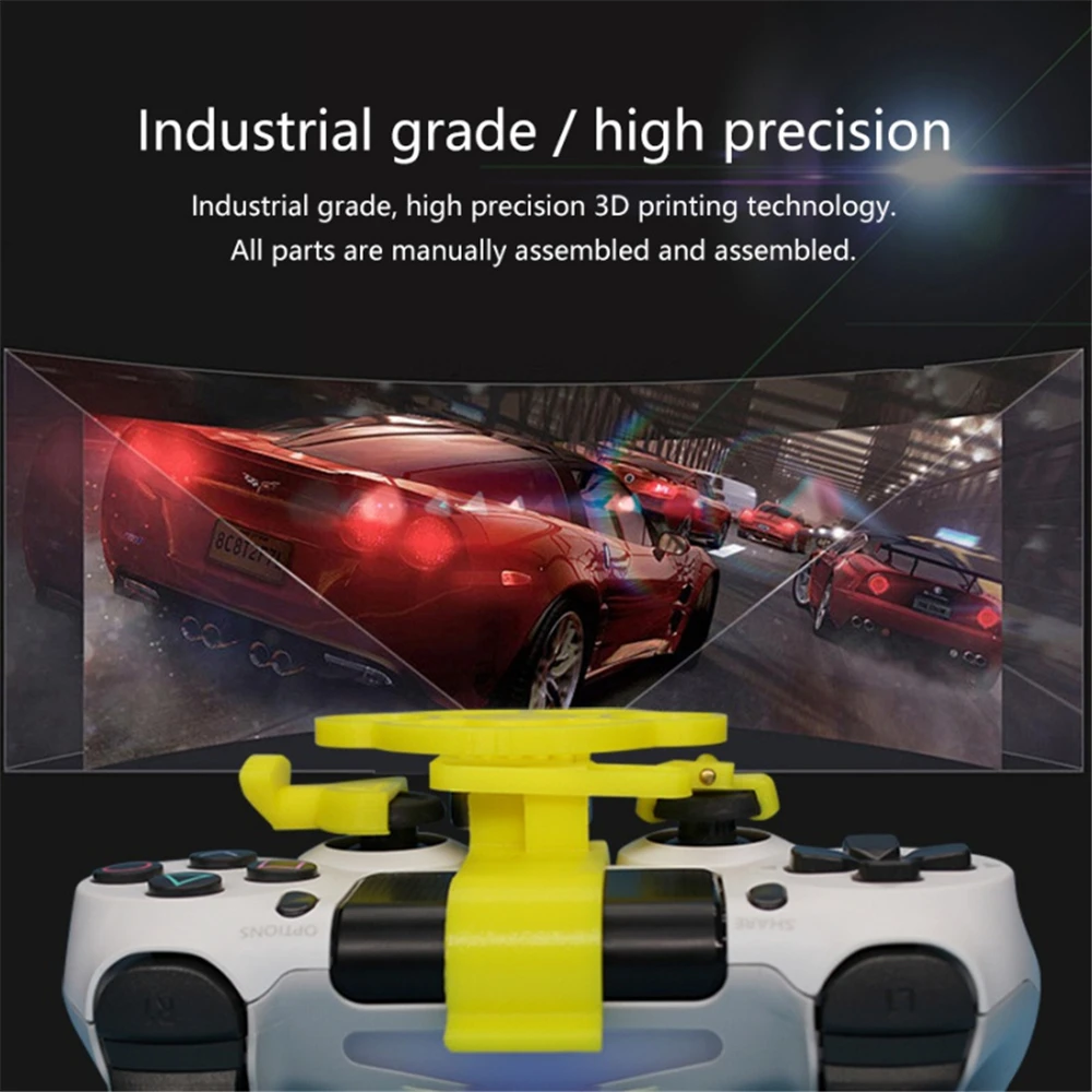For PS4 Controller Racing Games 3D printing Mini Steering Wheel Auxiliary Controller Game Joystick Simulator Gamepad