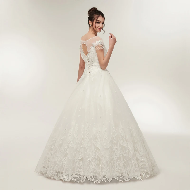 Perfect A-Line Wedding Dresses For Women Lace Printing Bridal Gowns Sexy Beaded Backless Vestidos De Noiva 2026 Customized