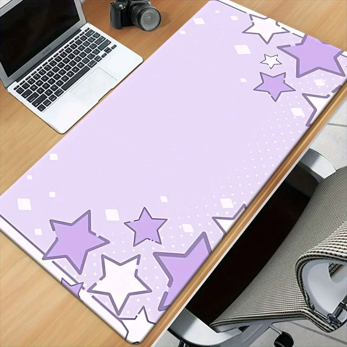 Purple Galaxy Print XXL Desk Mat Non Slip Rubber Base Large Gaming Keyboard Pad for Home Office Use