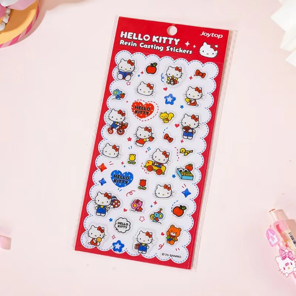 Genuine Sanrio Hello Kitty Sticker Cute Cartoon Scrapbook Decor Stickers For Planner Phone Water Mug Decoration Decals Girl Gift