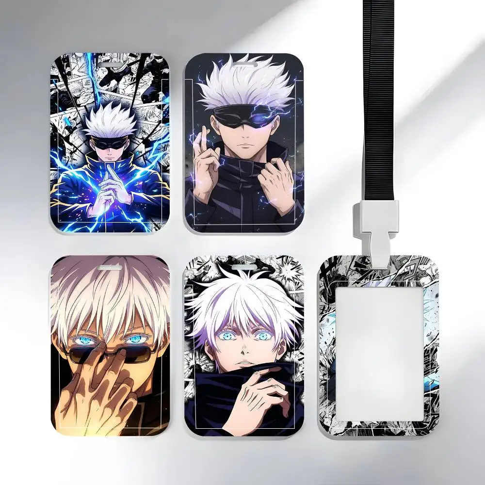 Anime G-Gojo Satoru Lanyard Card Holders Student ID Card Holders Neckband Card Holders Access Control Accessories Gifts
