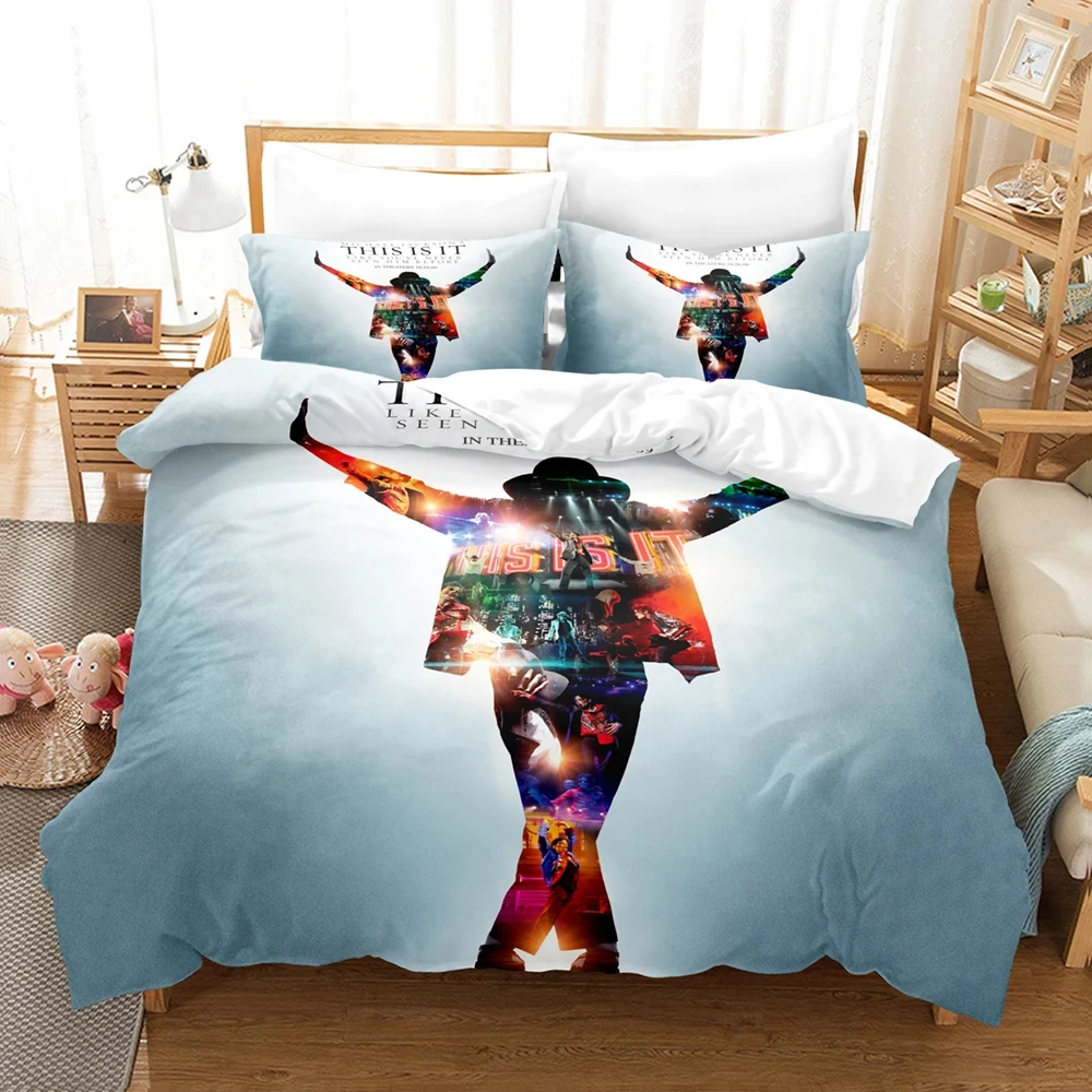 3D Print Michael Jackson Bedding Set Duvet Cover Bed Set Quilt Cover Pillowcase Comforter king Queen Size Boys Adult Bedding Set