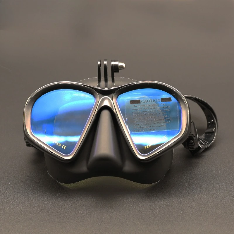 Low capacity free diving mask tempered glass snorkeling mask with stand diving goggles