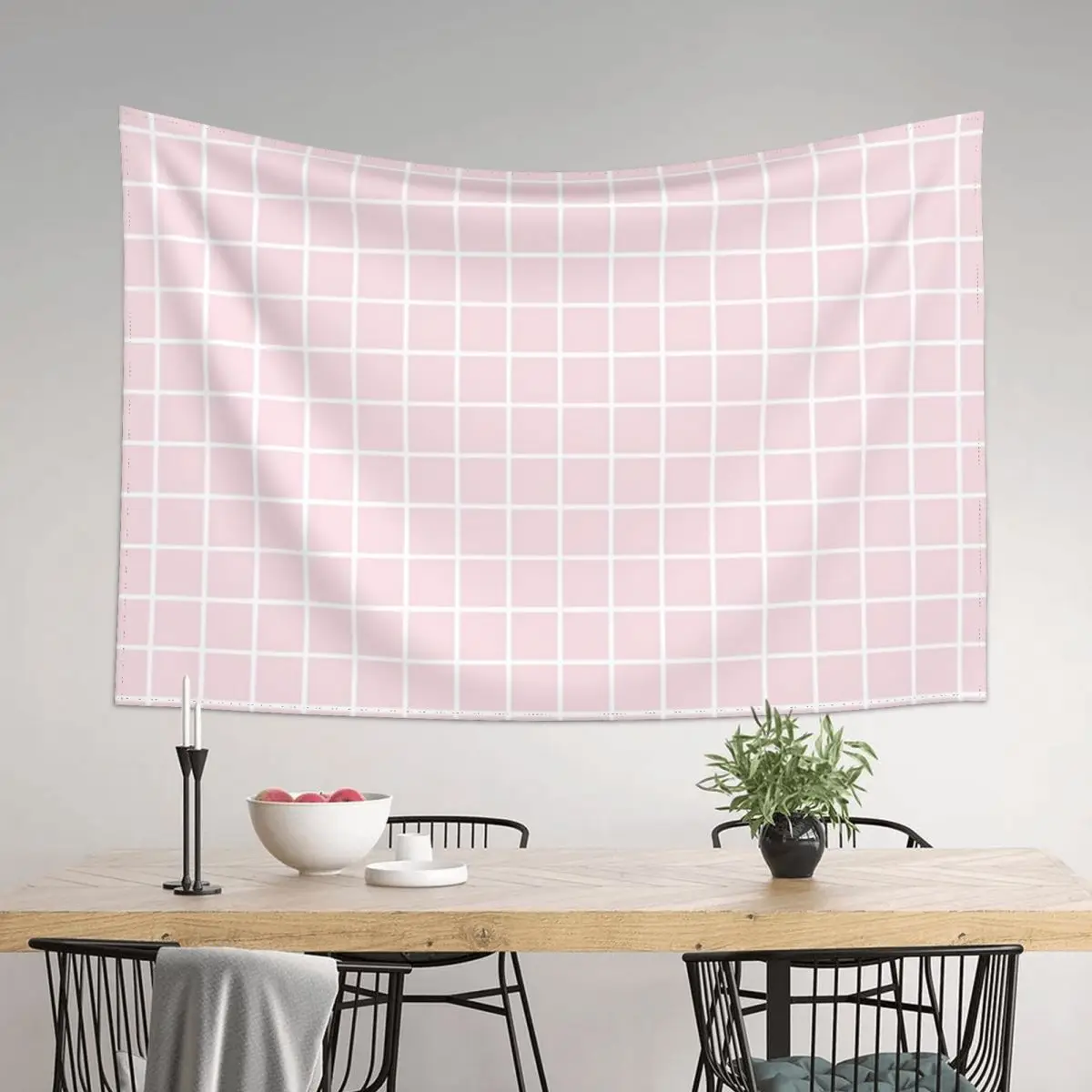 

PINK GRID Tapestry House Decor Bedroom Decor Aesthetic Mushroom Home Decorations Tapestry