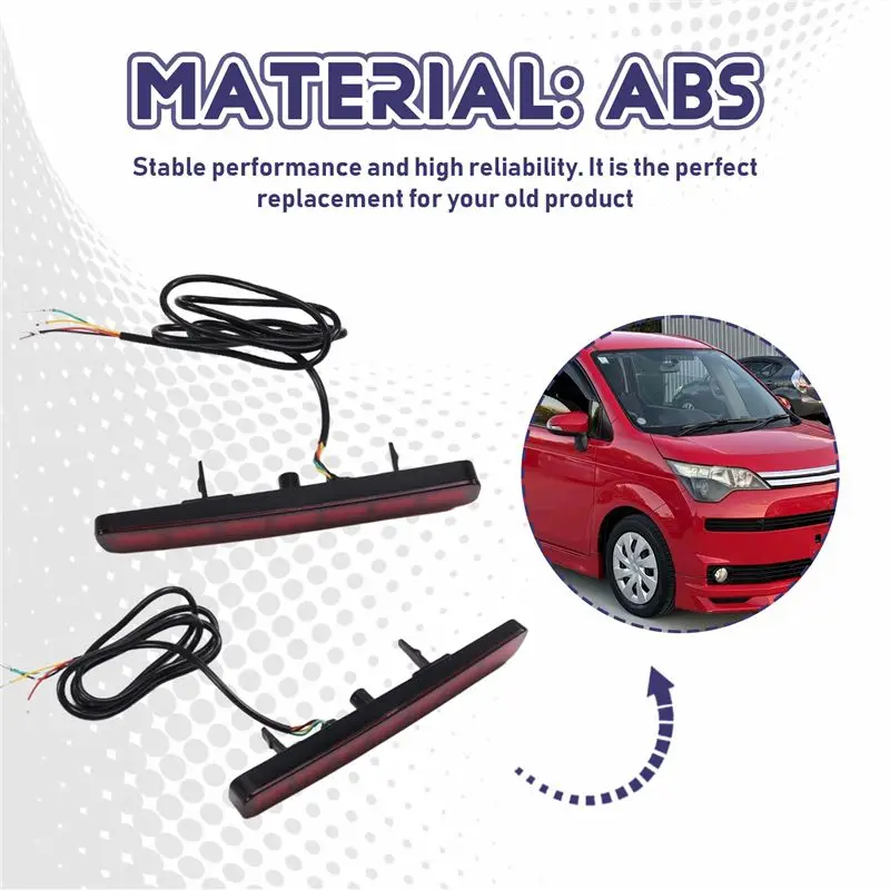 A21F-Car LED Rear Bumper Reflector Light Turn Signal Brake Light For Toyota Spade Esquire NOAH/VOXY 80 Prius 40 Scion TC