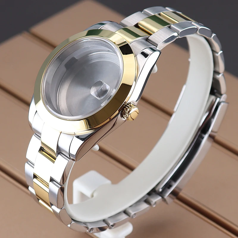 Caja de reloj resistente al agua de 36mm y 39mm, pulsera, piezas de cristal de zafiro para movimiento Nh35 Nh36 Nh38/34 Miyota8215, 28,5mmDial Explorer