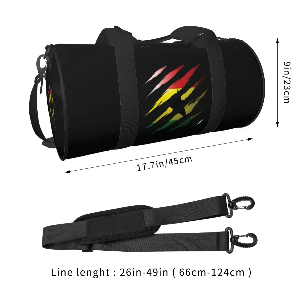 Ghana My Country Claw Nail Gym Bag Training Sports Bags Men Women Pattern Gym Accessories Colorful Fitness Bag Oxford Handbags
