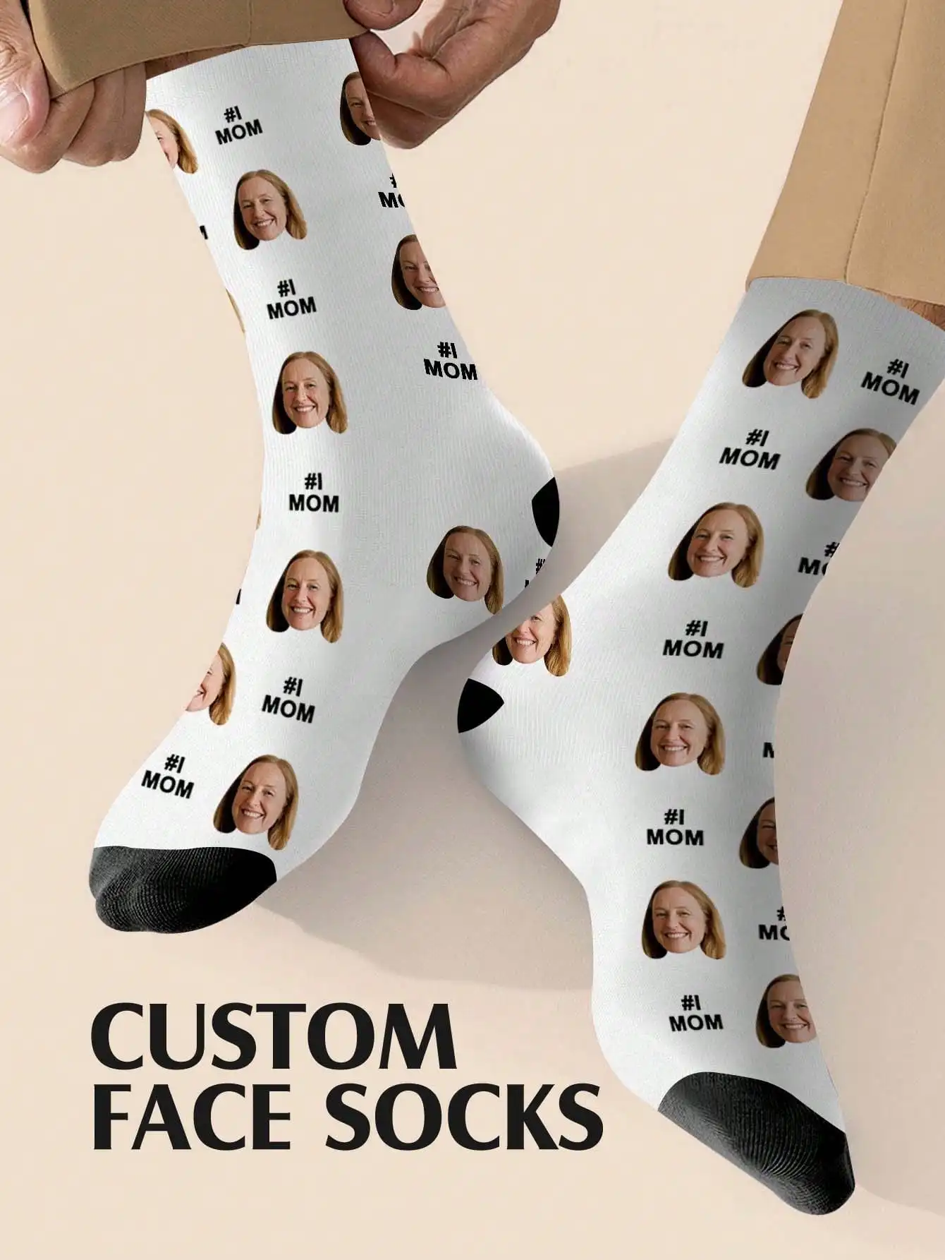 Custom Photo Mothers Day Socks Personalized Printed Socks Gift For Mom Birthday Anniversary Gift For Her