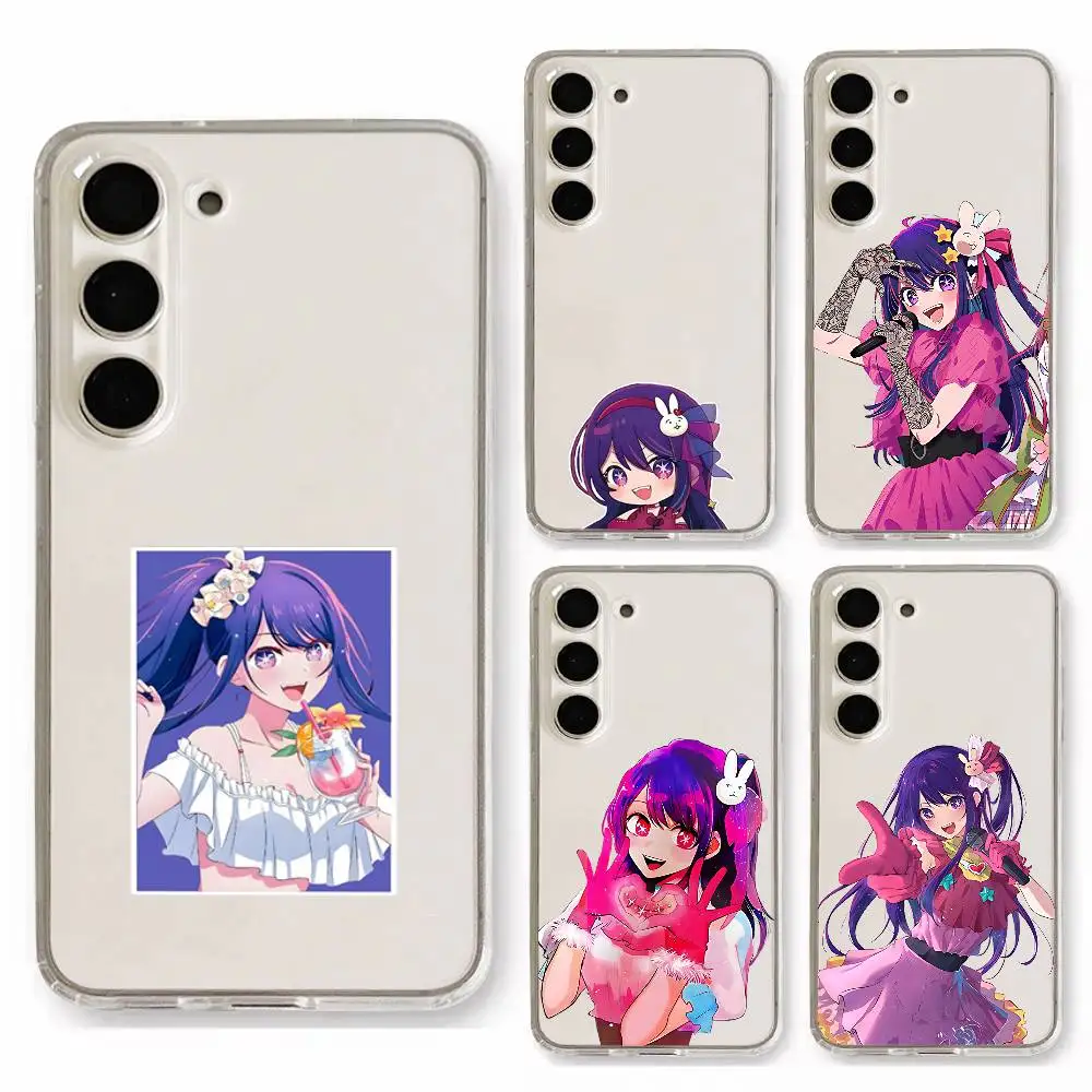 OSHI NO KO Phone Case For Samsung Galaxy S21 S22 S23 S24 S25ULTRA FE Ultra Plus5G A52S Transparent Cover