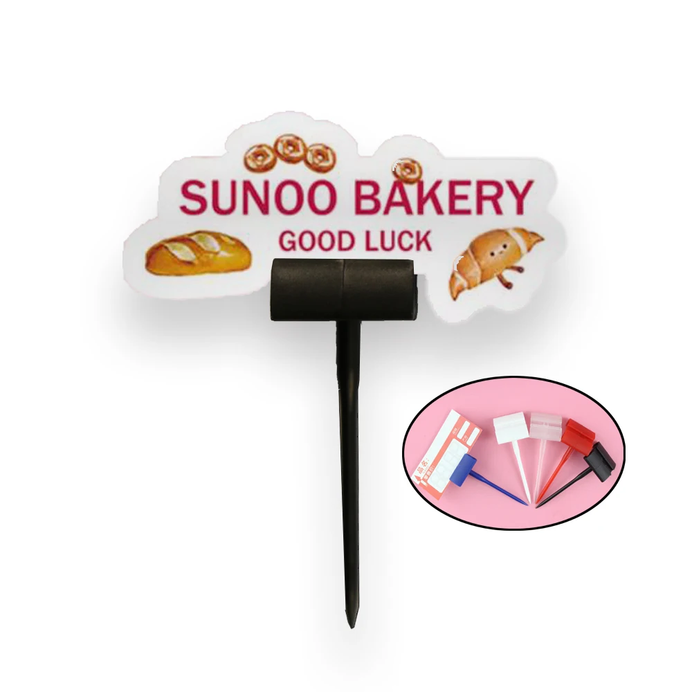 50pcs Memo Display Food Cake Bread Bakery Ticket Pins Spike Plastic Pricing Needles Card Spike Price Tag Holder Label