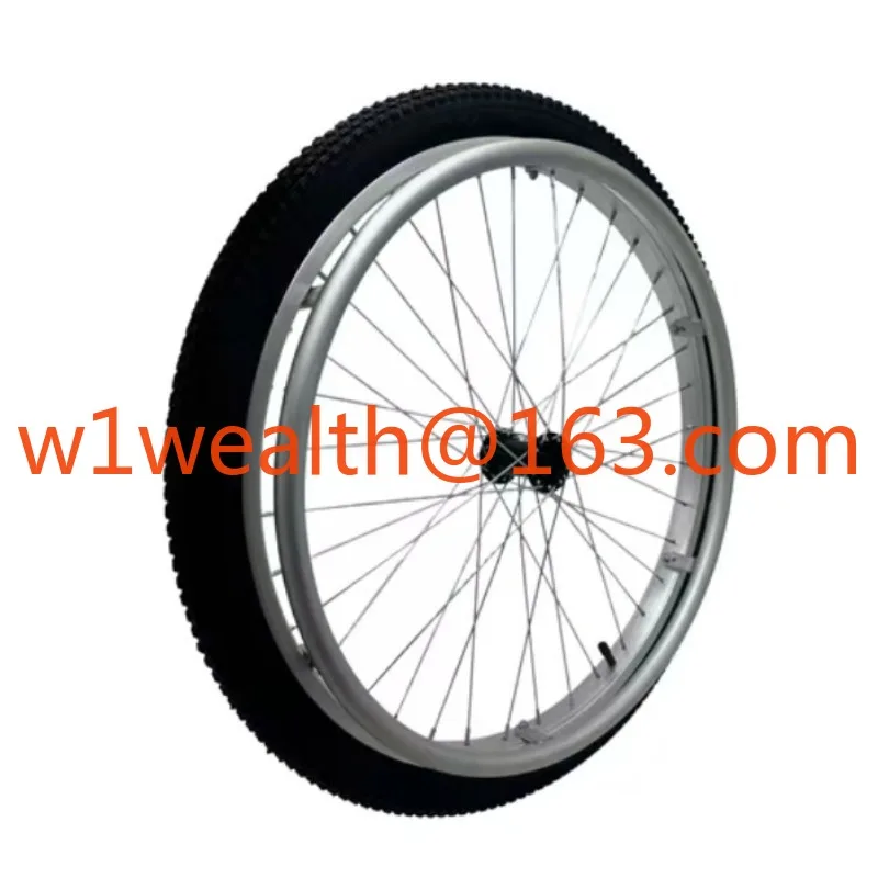 24*1.95 Inch Wheelchair Rear Wheel All-terrain Inflatable Wheel Spoke Strip Shock Belt High-speed Bearing Suitable for Off-road
