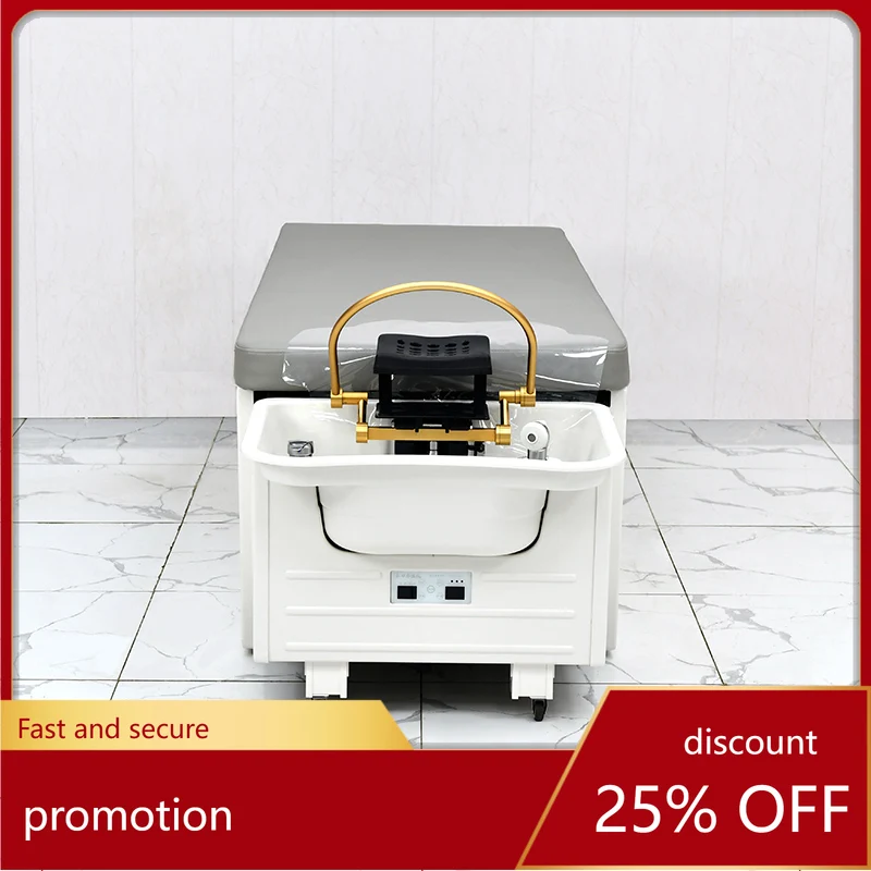 HT push-pull head treatment shampoo bed water circulation fumigation head soup massage shampoo water heater integrated