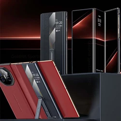 Fundas For Huawei Mate XT Ultimate 5G View Windows Leather Flip Kickstand Case For HUAWEI GRL-AL10 Invisible Bracket Stand Cover