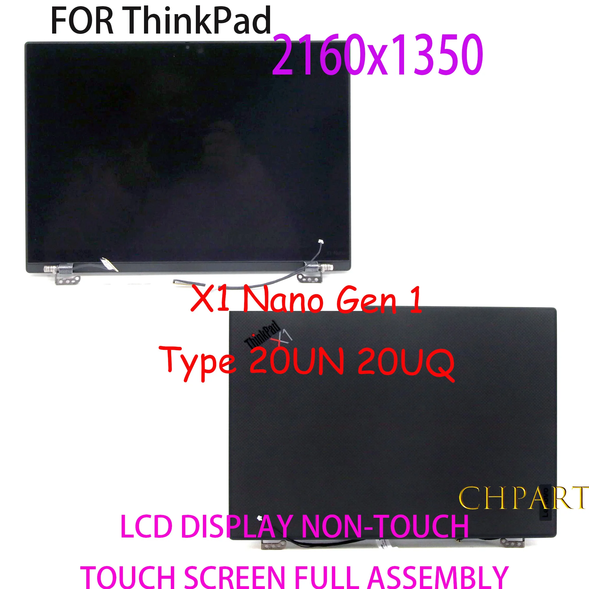 

13" 2160x1350 IPS non-touch LCD Screen For Lenovo Thinkpad X1 Nano Gen 1 Type 20UN 20UQ Replacement Panel Display Assembly