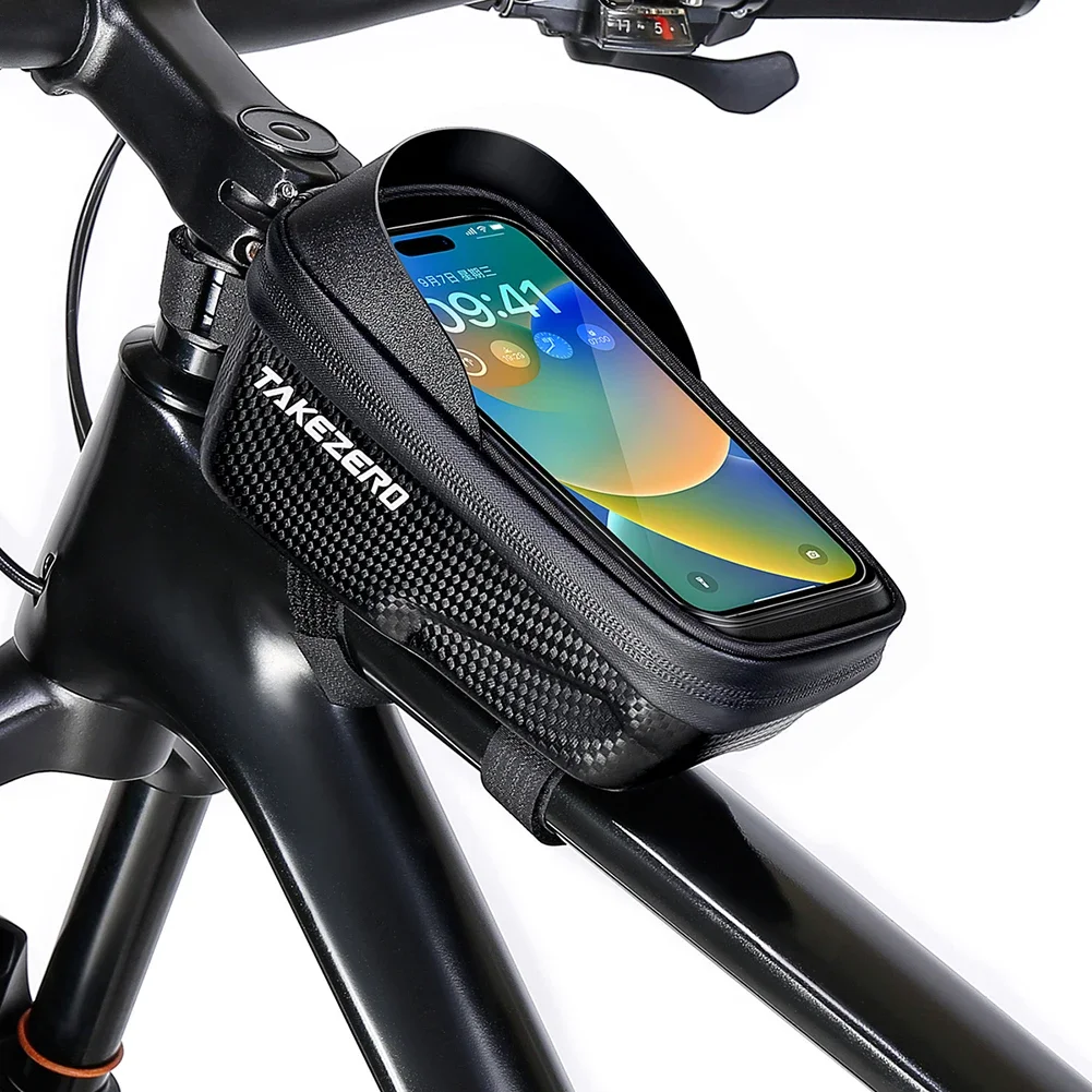 

Touch Screen Bike Pouch Phone Case Light Barrier Waterproof Bicycle Front Frame Bag EVA Hard Shell Case Cycling Accessories